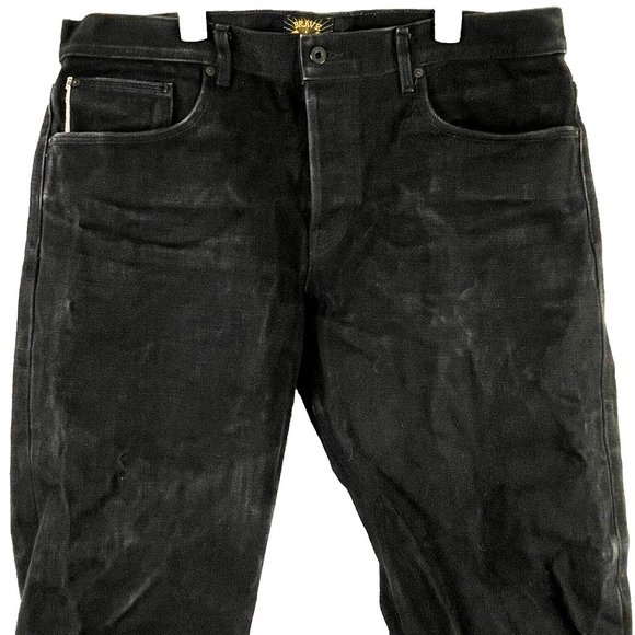Brave Star Double Black 21.5 oz Heavyweight Selvage Denim Jeans 42 x 36 True Fit - Picture 5 of 15